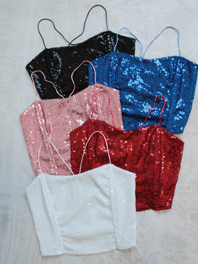 T5339 º Corset Lentejuela Tul C/Ballena