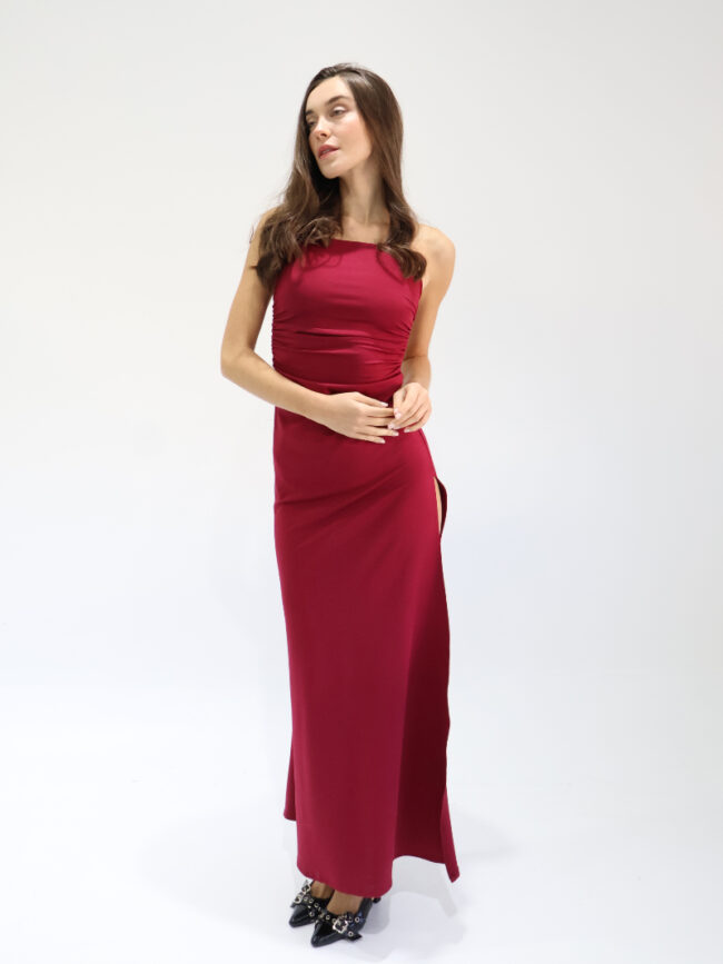 L5776 º Vest. Largo Microfibra C/Frunce