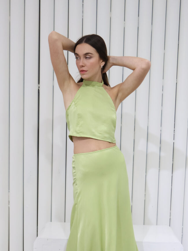 T6217 º Top Saten Verona Collar