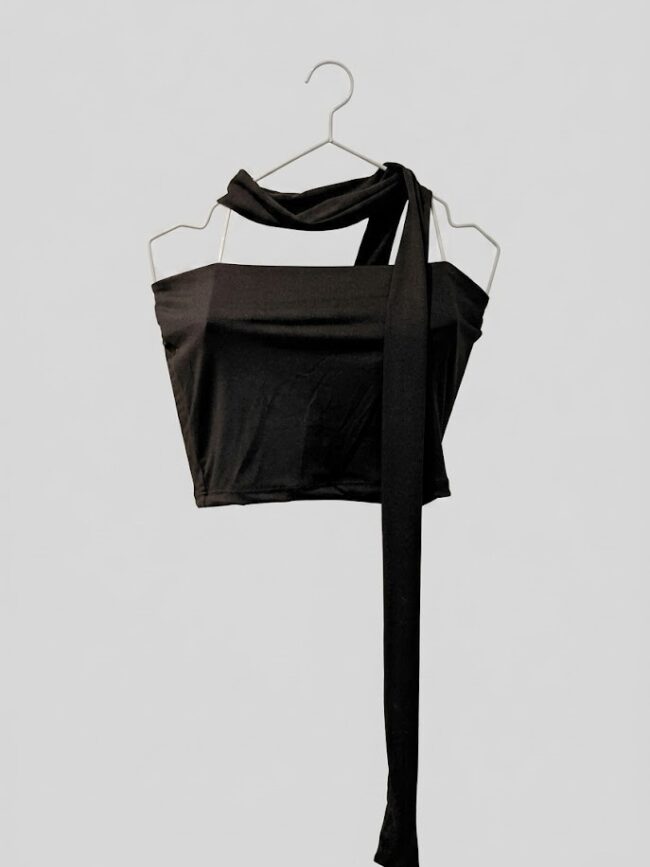 T6729 Top micro bando corbata