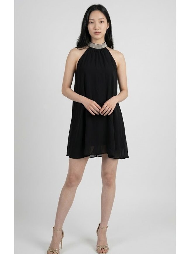 V2104P vest Corto Poposa Collar Strass