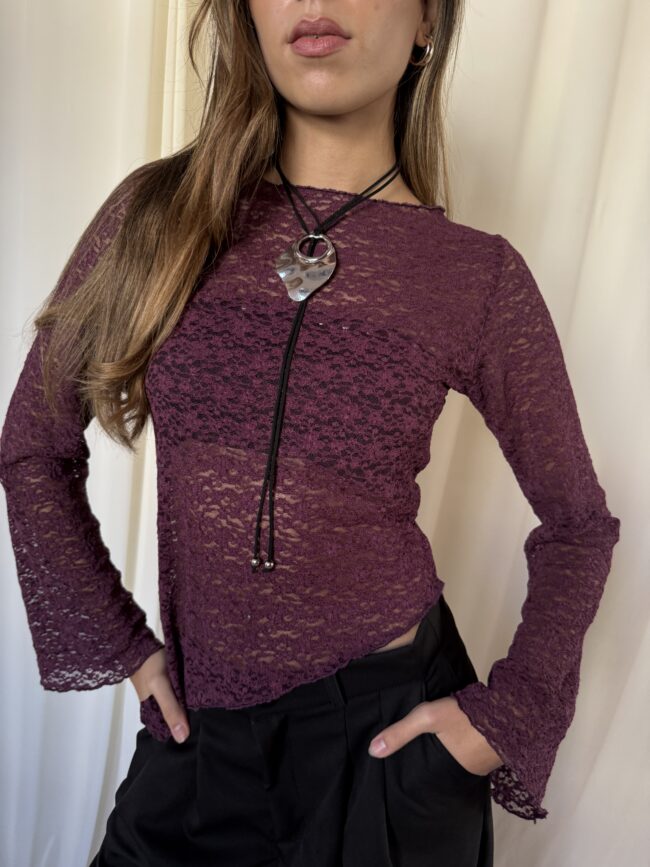 R6735 remera encaje manga larga oxford